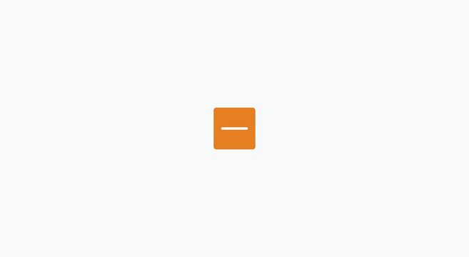 Orange minus sign animation for user interface and web projects animation