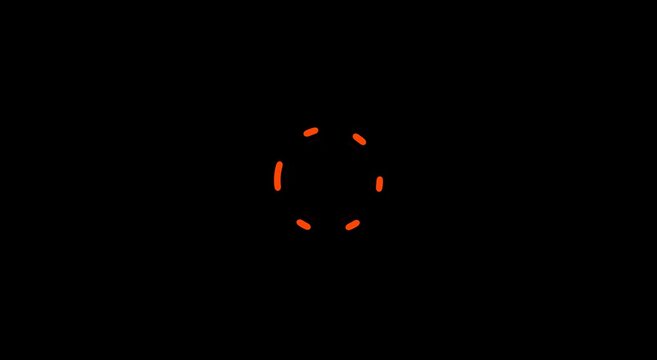 Red loading spinner animation loop for digital interface projects animation