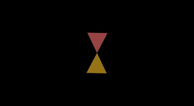 Rotating geometric triangle animation minimalist motion animation