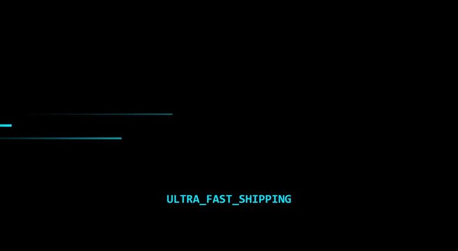 Ultra fast shipping digital loading bar animation for logistics animation