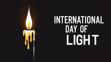 Fototapeta premium International day of light observance with a lit candle