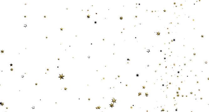 Elegant gold stars confetti, perfect for parties, events, and festive designs. Evokes happiness and celebration. Ideal f