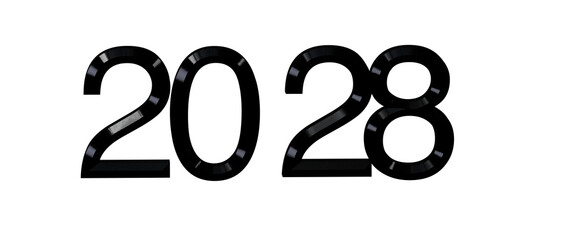 2028 year text design, perfect for new year greetings, events, or business presentations. Graphic wi © vegefox.com