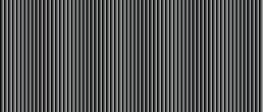 Seamless black and white striped background featuring a dark industrial metal texture with metallic silver lines and a gray steel pattern design for a textured wallpaper backdrop
