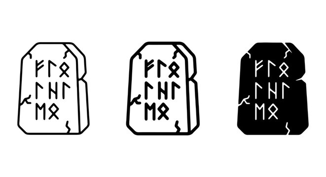 Ancient Rune Stones, Norse Runes, Viking Symbols, Mystical Glyphs, Stone Carvings