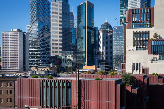 Modern skyscrapers urban landscape city architecture skyline
