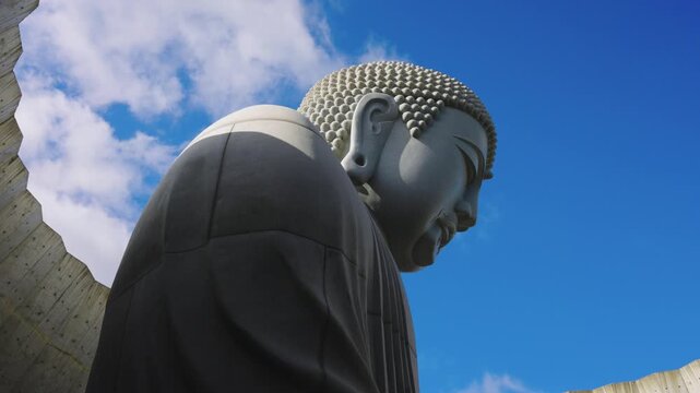 Head of the Buddha, Makomanai Cemetery in Hokkaido Japan