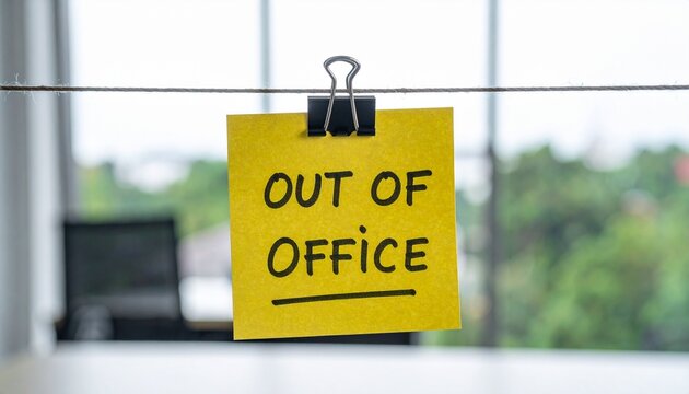 Out Of Office Workplace Notice