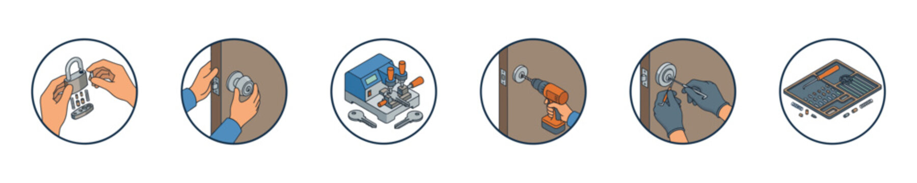 Locksmith services and tools for security and access solutions