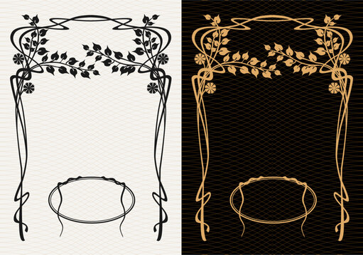 Luxury frame invitation card background vector. Elegant classic antique design, gold lines t, sparkle on black background. Premium design illustration for gala card, grand opening, art deco, magazine.