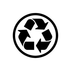 Obraz premium Recycling Symbol Icon Isolated on White Background