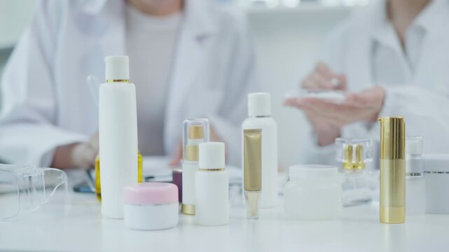 Innovative Skincare Research and Development in a Modern Cosmetic Laboratory Collaborative Environment Professional Insight