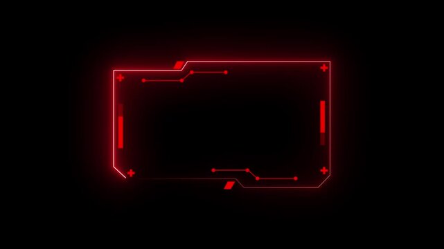 Universal Technology Line and frame Video overlay Futuristic HUD Head up display interface template with basic geometry line element.