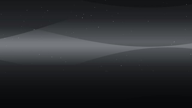 シルバー2本オーロラ洗練されたモノトーン夜空4K