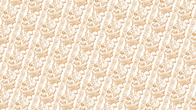 Peach Wildstyle Graffiti Letter Seamless Pattern Urban Street Art