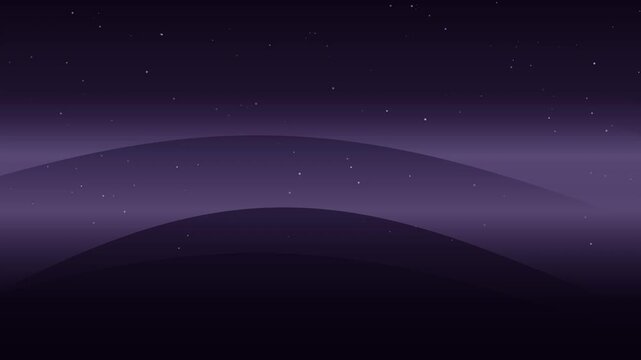紫2本オーロラが輝く魔法の夜空星空背景4K