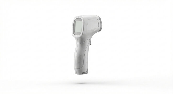 Infrared thermometer scanner isolated on white studio background