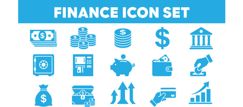 finance icon set, banking icons vector, money icons pack, payment icons set, credit card icon, wallet icon vector, dollar sign icon, coin stack icon, paper money icon, bank building icon, atm icon vec