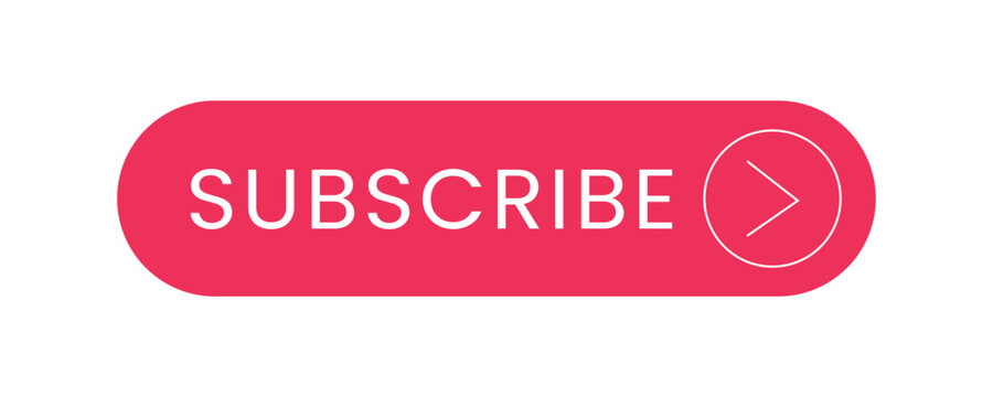 Subscribe Button UI Design Pink Magenta Minimal Flat Call To Action Web Interface Element