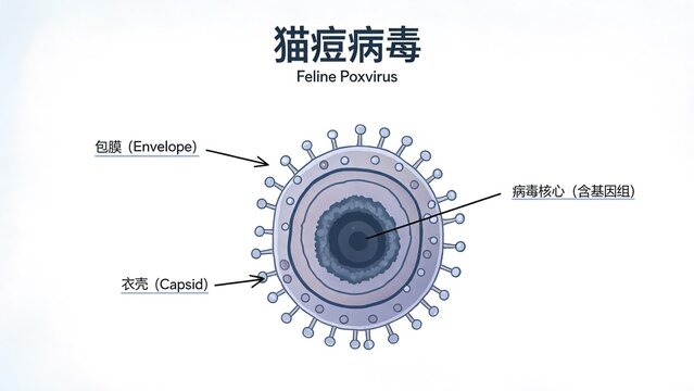 Feline Poxvirus: Biological Characteristics, Transmission Routes, Clinical Symptoms, Diagnosis Methods and Prevention Control MeasuresFeline Poxvirus is a contagious DNA virus that mainly infects dome