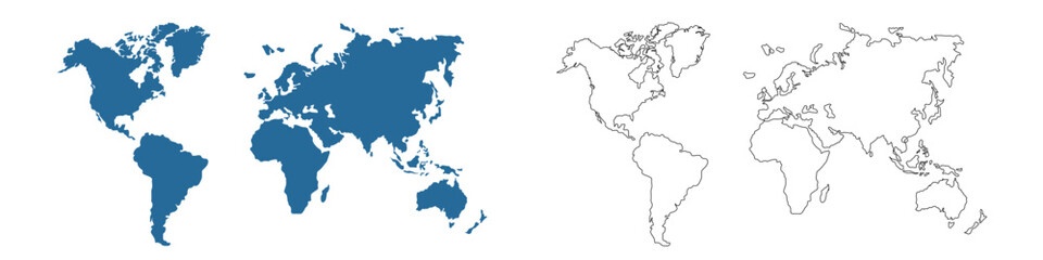 world map vector. world cartography vector