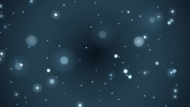 氷青アークティック玉ボケ 冷涼な光粒子が漂う4K背景