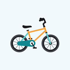 Fototapeta premium Colorful bicycle illustration on a white background