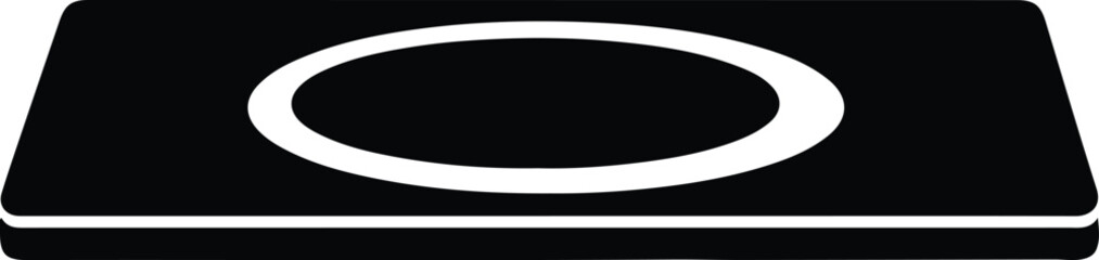 Silhouette design of a modern wireless charging pad device vector © Tamjida Alam