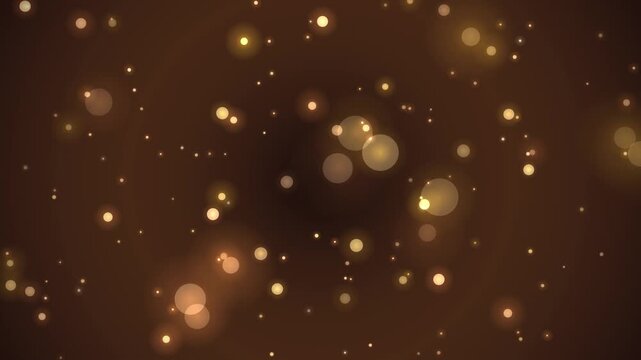 サンセットダスト オレンジ夕焼けボケ光の4K背景ループ動画