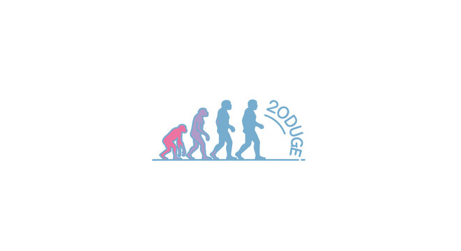 Evolution of Human Species Line.