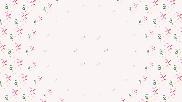 Confetti Colorful Party Confetti and Streamers Seamless Pattern Background Birthday Celebration and Event Decor Concept