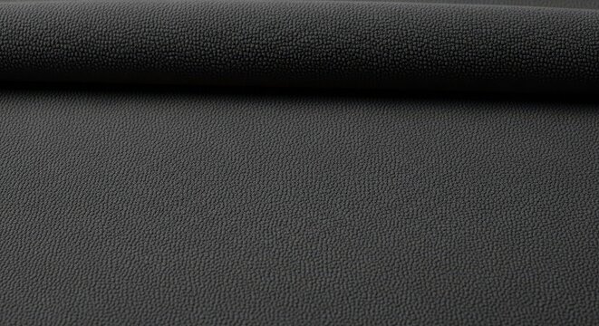 close-up of textured black paper with subtle grain pattern and soft roll edge