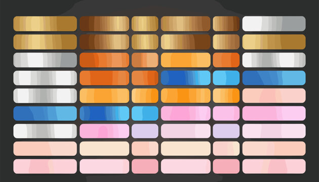 Color Palette Swatches Arranged in Grid on Dark Background