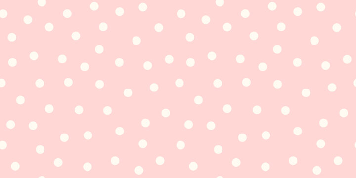 Dot polka cover vector backdrop with bg background dots and seamless. Pattern for modern fashion design pink texture on white abstract. Hand drawn brush style for love confetti or point wall.