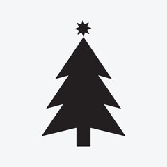 Obraz premium Christmas Tree Silhouette Vector Festive Holiday Tree Isolated Icon