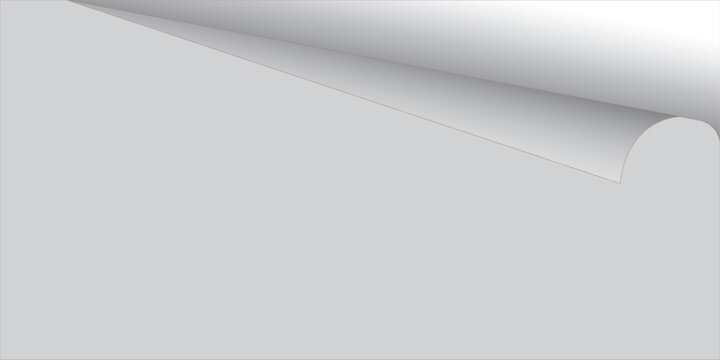 Curled paper corner effect on a plain background.