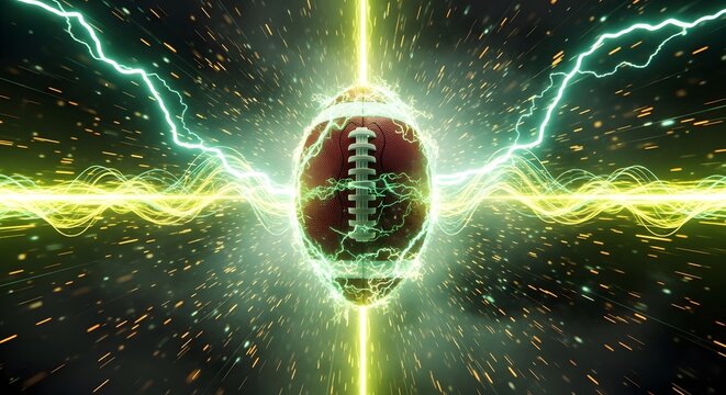Digital globe with lightning strikes radiating energy in dark stormy atmosphere