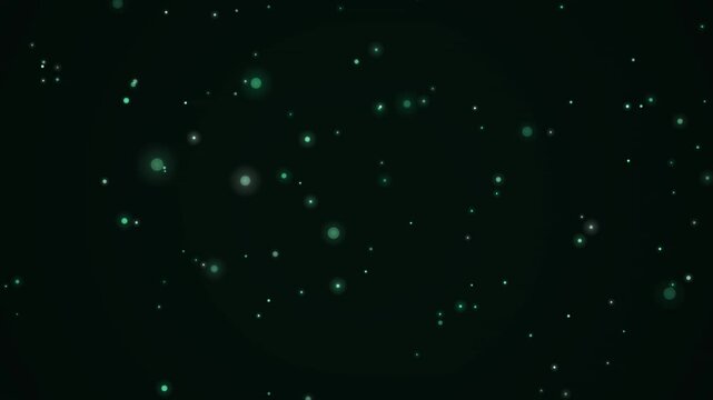 深緑に舞い落ちる粒子 エメラルド森林背景 4Kループ