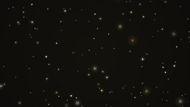 ゴールドダストの降る粒子 高級感 金&times;濃紺 4Kループ