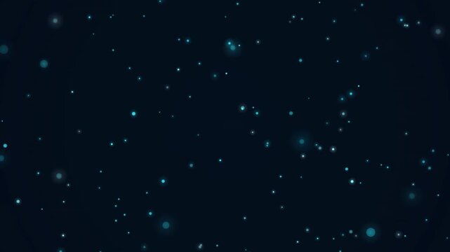深海ブルーの降る粒子 静寂と広大な海の背景 4K