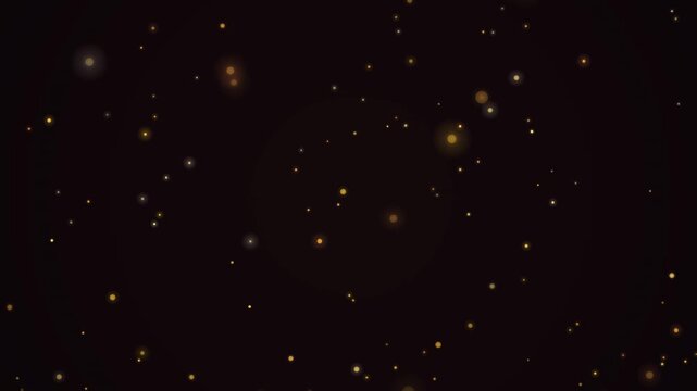オレンジ夕焼けの粒子が舞い落ちる4K背景素材ループ