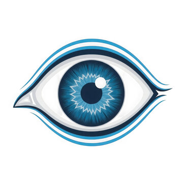 Stylized eye illustration with intricate details and vibrant colors
