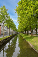 Fototapeta premium the Friedrichsthaler Kanal is an artifical canal earlier used as shipping from the former residence castle to town