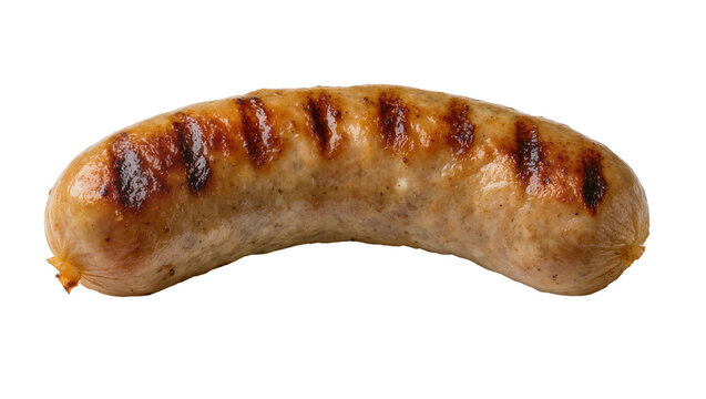 Grilled juicy pork sausage with browned crust and visible texture