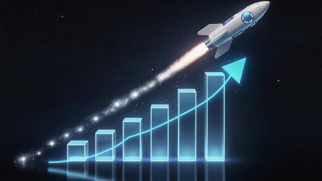 Firefly sleek rocket soaring into starry night sky with sparkling trail and vibrant space ascent