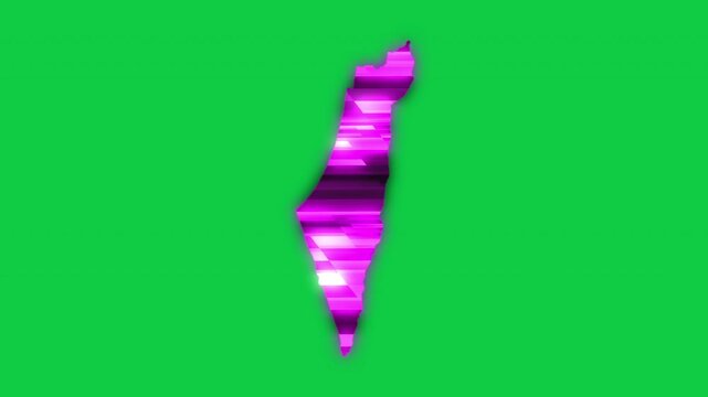 Israel purple news headline effect map pop animation green background