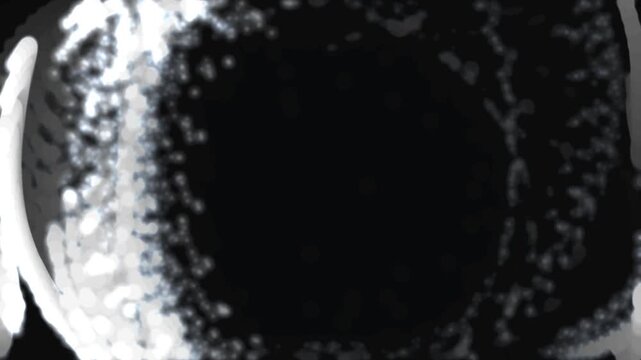 シルバーダスト流体 モノクロ煙風高速ループ 4K