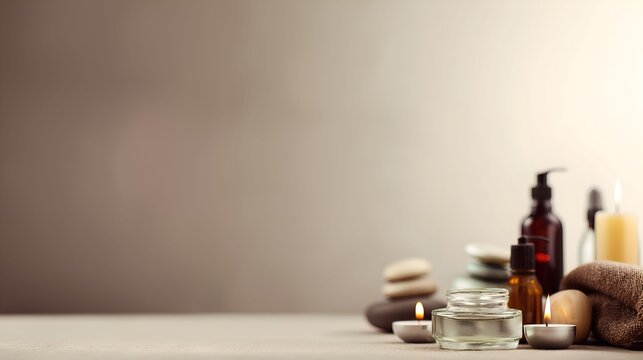 postbiotics. Skincare products and accessories arranged elegantly with soft focus. lifestyle magazines, social media lookbooks, designed for lifestyle magazines and social media content.