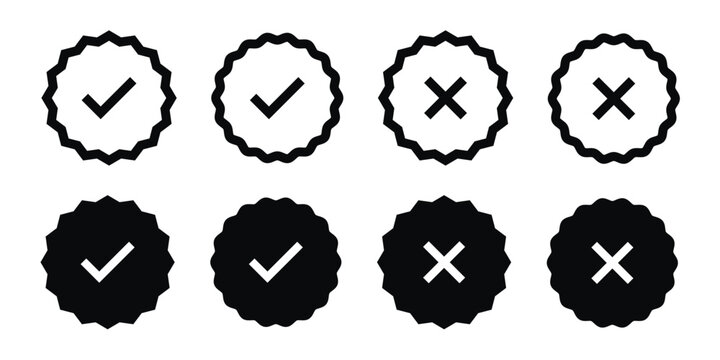Check tick mark icon set