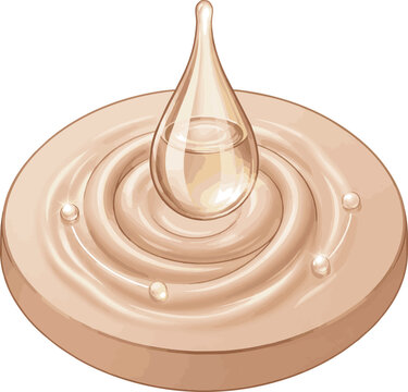 Create a realistic Wrinkle and saggy skin treatment product, Cosmetic serum drop on skin and enhancing firmness and suppleness to skin. 3D rendering. vector art with white background